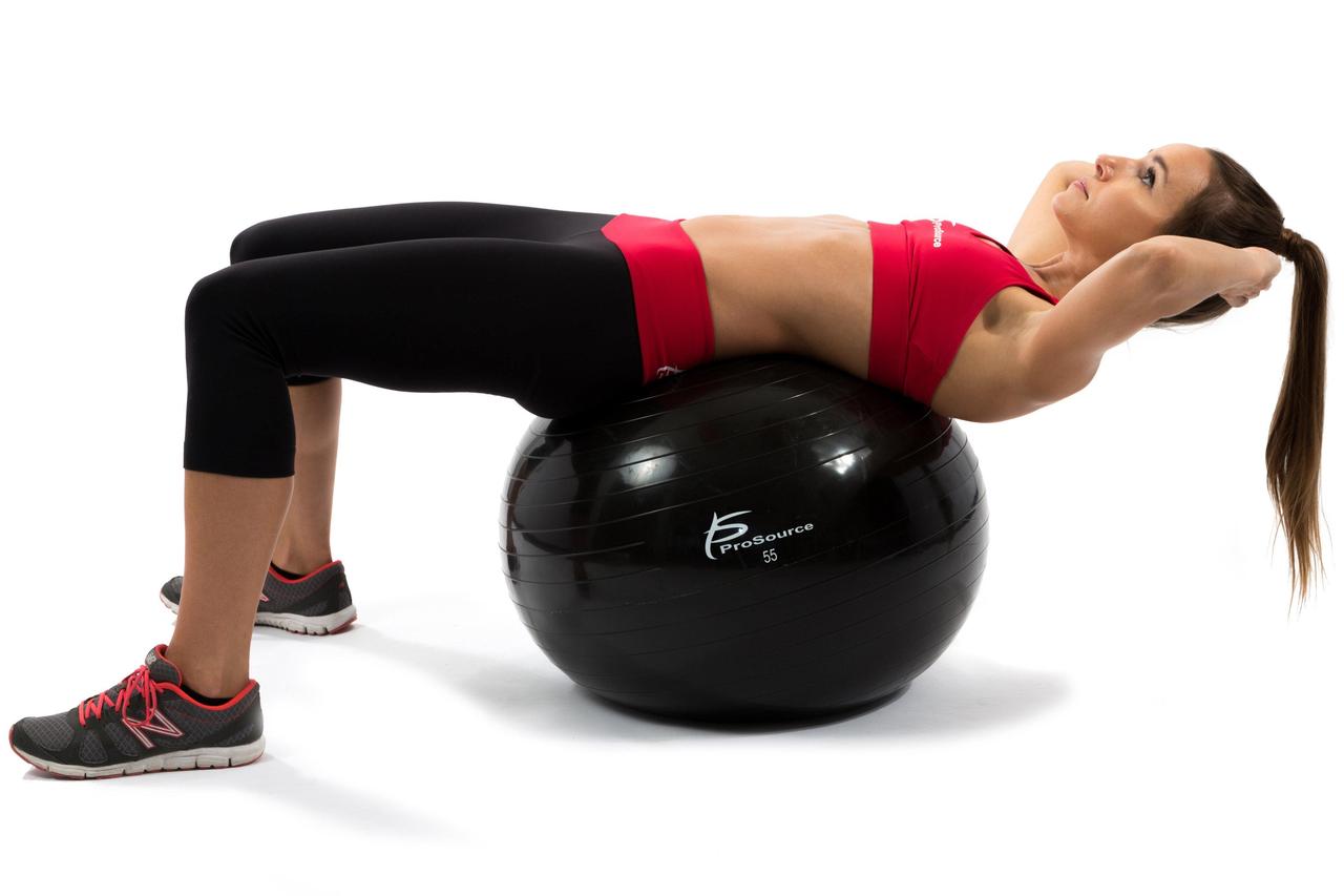 Мяч для фитнеса, фитбол ProSource Stability Exercise Ball 65 см (PS-2206-black), черный - фото 3 - id-p575476214