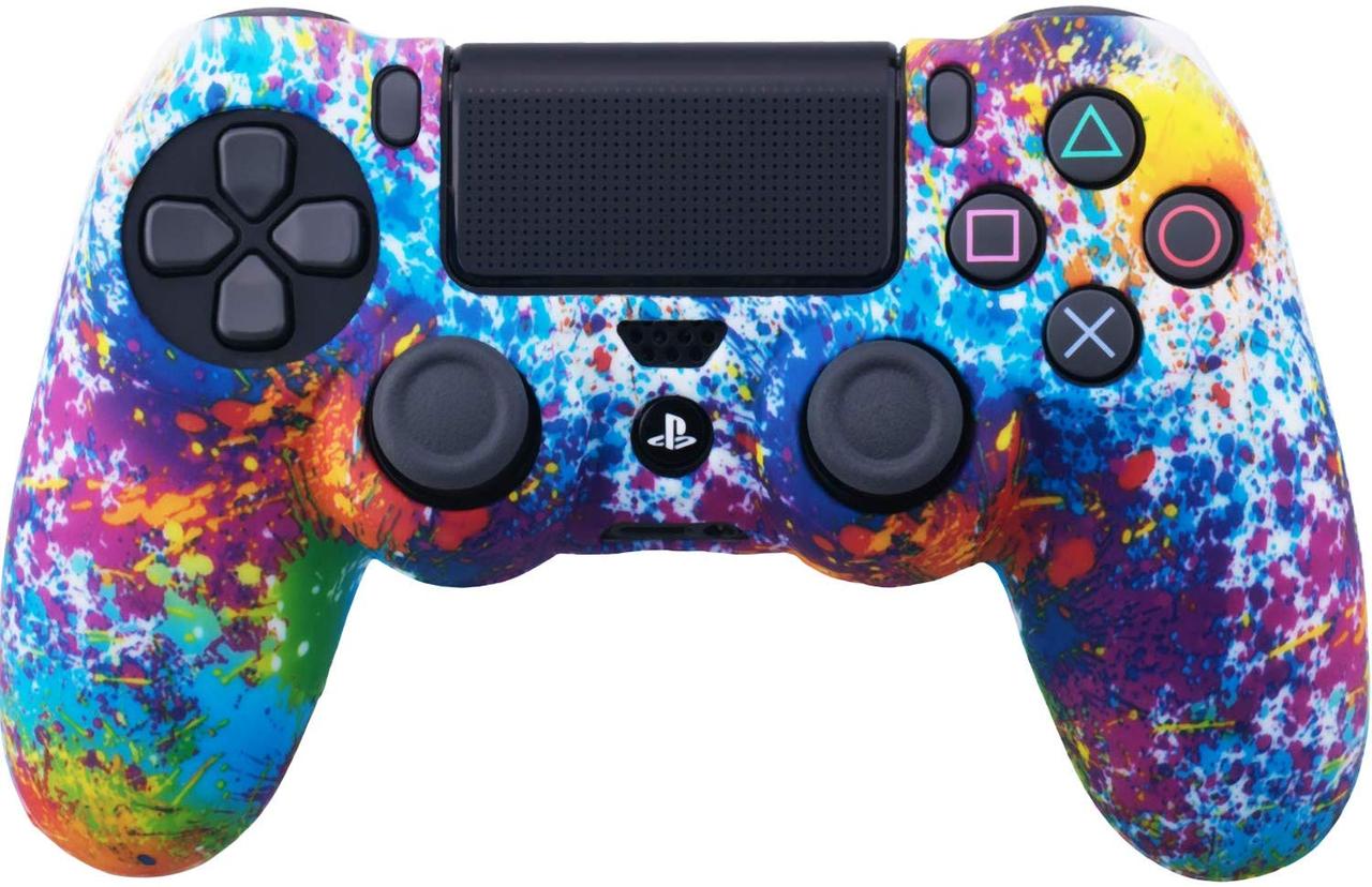 Силиконовый чехол на геймпад DualShock 4 джойстик для Sony PlayStation 4 PS4 Slim PRO (Салют) Контроллер