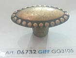 Ручка меблева кнопка GIFF GG3105 антична бронза, фото 3