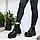 38р. Ботинки женские деми черные кожаные на среднем каблуке, демисезонные,из натуральной кожи,натуральная кожа, фото 7