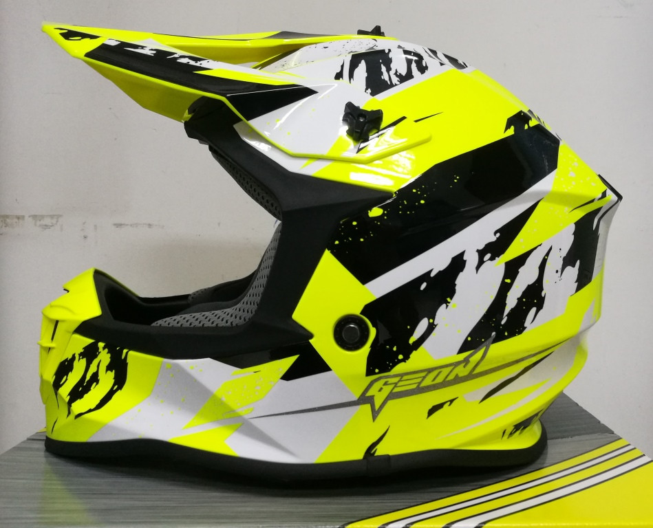 Шолом GEON 633 MX Fox Крос Black /Neon Yellow