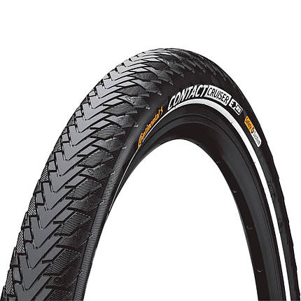 Велосипедна покришка шина Continental CONTACT Cruiser Reflex, 28"x2.20, 55-622, Wire, SafetySystem Breaker, 1030гр., чорний, фото 1