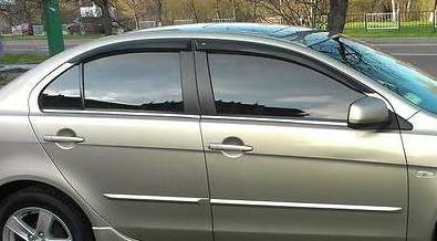 Дефлектори вікон (вітровики) MITSUBISHI LANCER 2007 Cobra tuning M40707