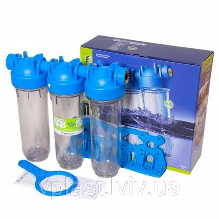 Фільтр-колба проточний триступеневий Atlas 10 DP-Trio 1" OT TS