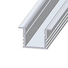 Врізний LED-профіль BIOM ЛПВ12х16, анодований, (з розсіювачем), фото 2