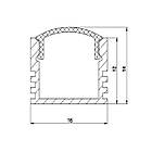 Алюмінієвий LED-профіль ЛП-12 накладний, анодований, з розсіювачем, фото 3
