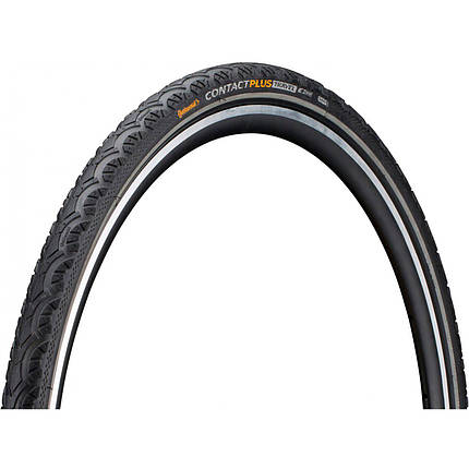 Велосипедна покришка шина Continental CONTACT Plus Travel Reflex, 28" | 700X47C | 28X1.75, 47-622, Wire, SafetyPlus Breaker, фото 1