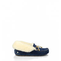 Угги женские UGG Australia Alena Womens Navy. Мокасины с мехом женские синего цвета.