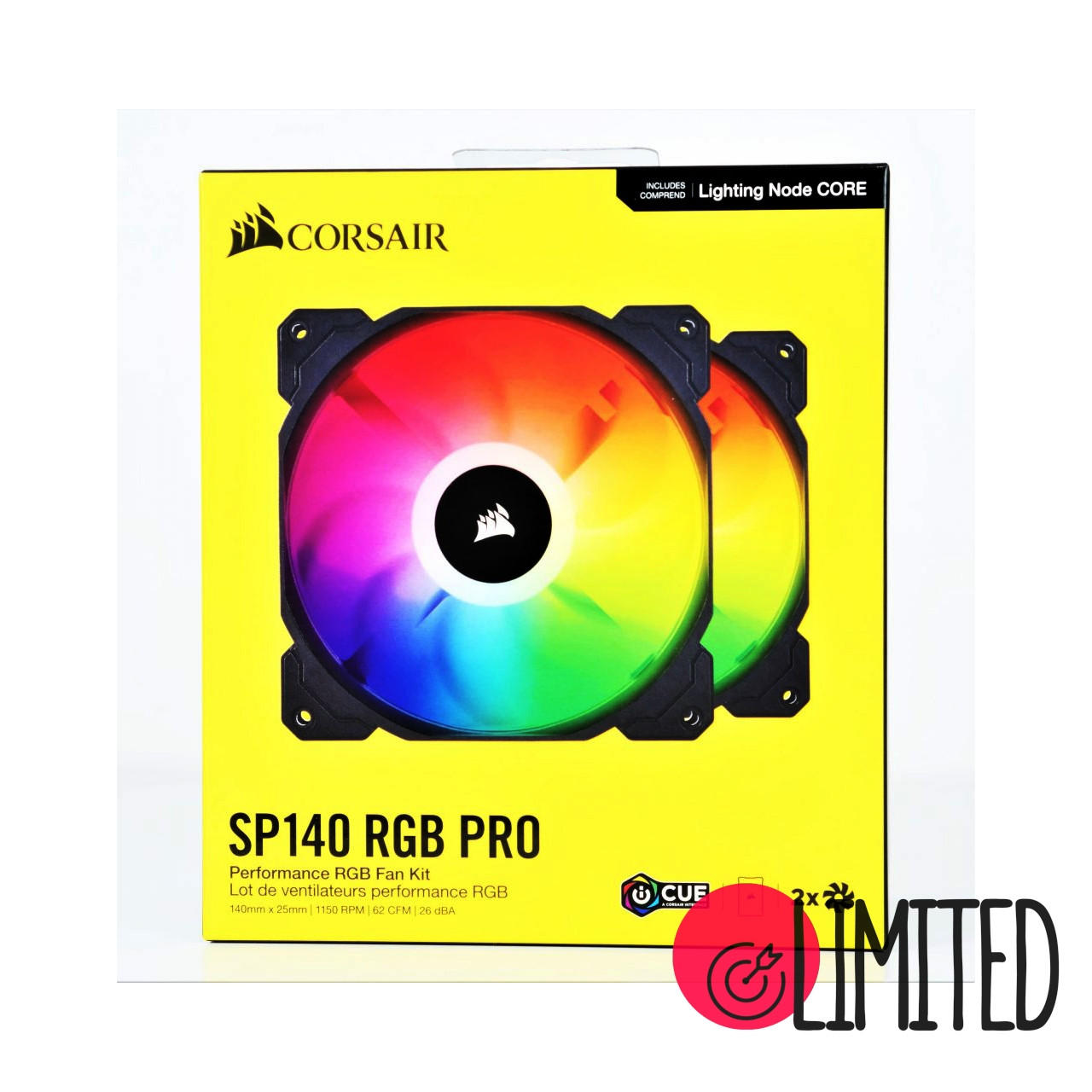 Набір із двох вентиляторів Corsair iCUE SP140 RGB PRO Performance, фото 1