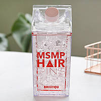 Бутылка для воды охлаждающая EL msmp hair 400 мл белый с красным