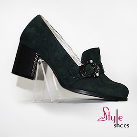 Туфлі жіночі замшеві кольору малахіт "Style Shoes"