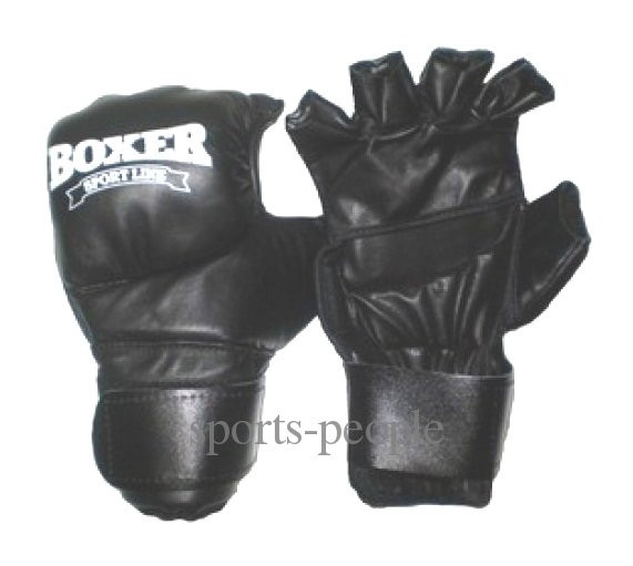 Перчатки (иригуми) для Рукопашного Боя, BOXER, Кожа, Размеры: L, Черные ...