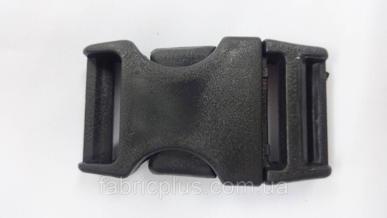 Карабін пластиковий 25 мм чорний, фото 1