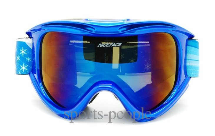 Маска гірськолижна NICE FACE 9054, синій колір.