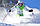 Маска гірськолижна NICE FACE 925, зелений колір., фото 2