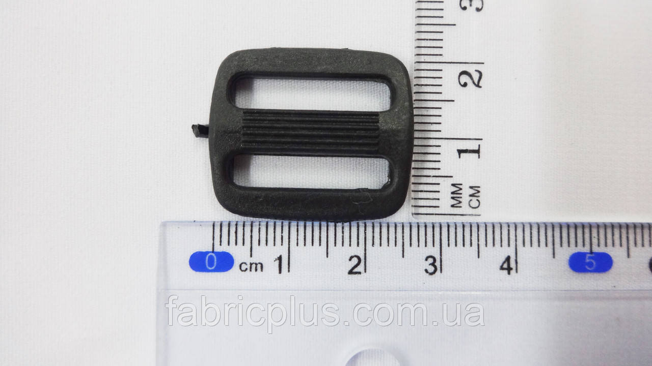 Пряжка перетяжка черная 20 мм пластиковая - фото 2 - id-p119526275