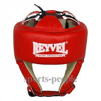Шлем боксерский (для бокса) Reyvel, сверху шнуровка, кожа, разн. цвета, L