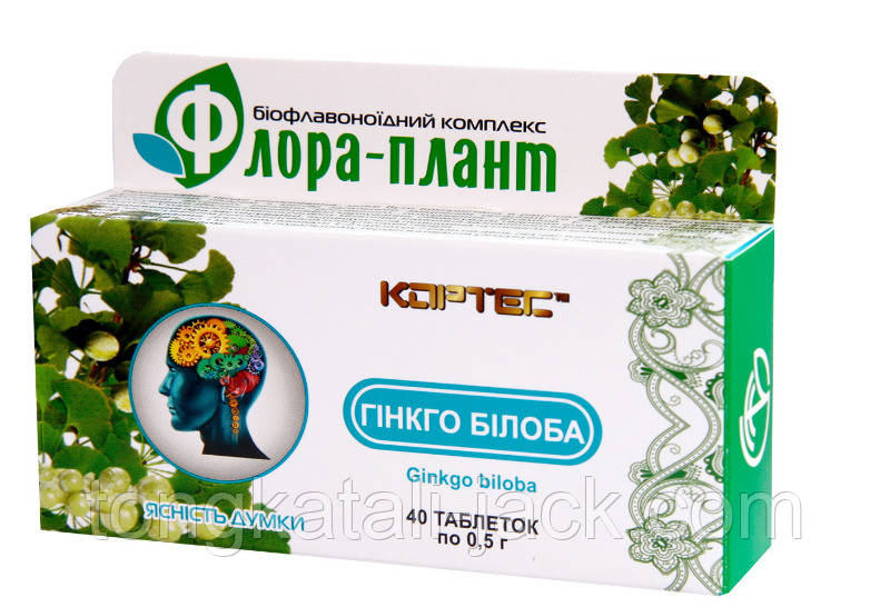 Дієтична добавка «ФЛОРА-ПЛАНТ Гінкго Білоба», 40 табл.