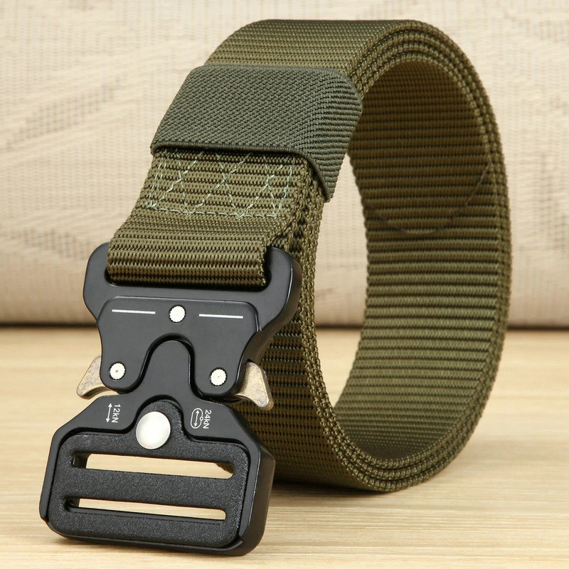 Тактичний ремінь з пряжкою 145 см. tactical black (810-olive) пояс для нацгвардії, пояс ЗСУ, поліції