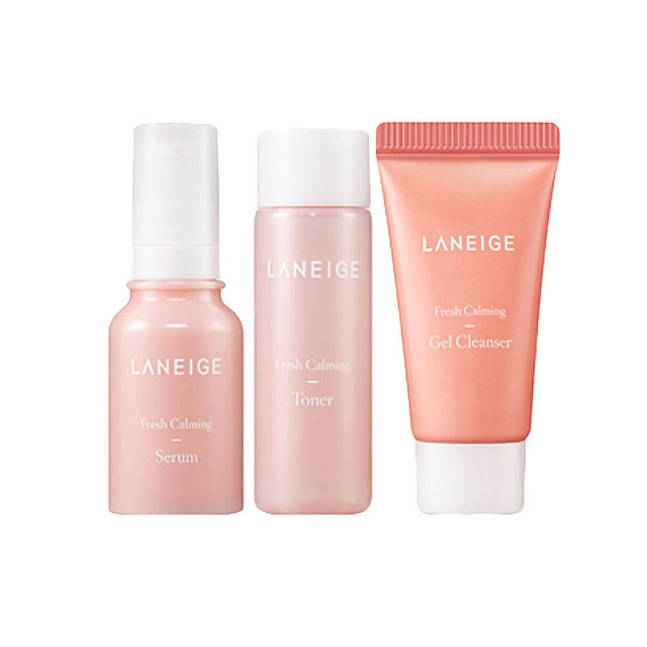 Набір із пінки, тонера, сироватки Laneige Fresh Calming Trial Kit (3ulters) 25 мл, 15 мл, 10 мл