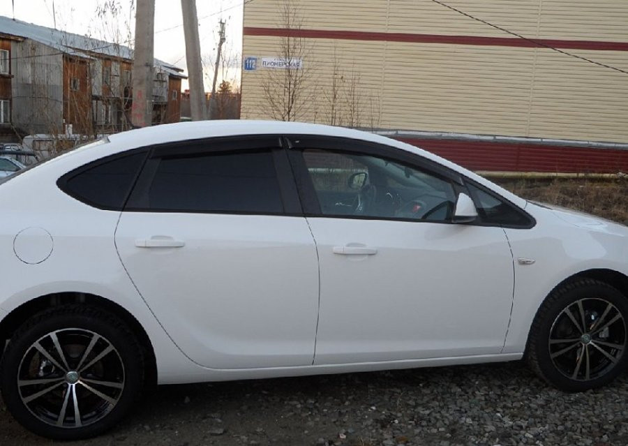 Дефлектори вікон (вітровики) Opel Astra J Sd 2012 (Опель Астра) O13212
