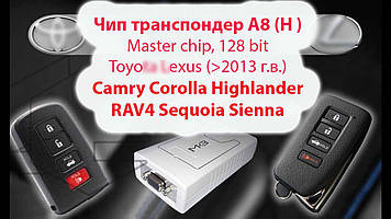 Чип-транспондер A8 (Hmaster chip) 128 bit Toyo_ta Lexys (>2013 г.в. TP36 Camry Corolla Highlander RAV4 Sequoi