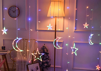 Гірлянда завісу штора світлодіодна Місячна ніч 2.5 м., 220W, мультиколор.