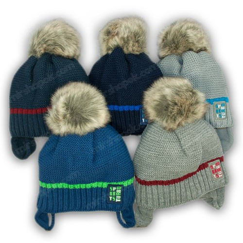 ОПТ Детский комплект - шапка и шарф для мальчика, р. 48-50 (5шт/набор) - фото 6 - id-p1053791549