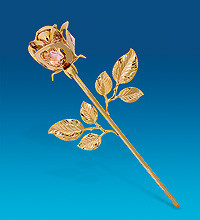 Фігурка Сваровскі з позолотою "Троянда" AR-1290/ 1. Подарунки на 14 лютого