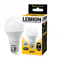 Лампа світлодіодна LED Lebron L-A60 10W E27 6500K 220V 850Lm 00-10-13