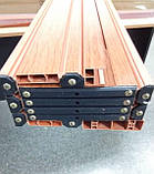 Двері гармошка полуостекленные дуб світлий 86х203, багато кольорів. Міжкімнатні двері гармошка., фото 6