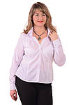 Біла блузка сорочка з бавовни "Веселий лосось" Бл 001-3, фото 5