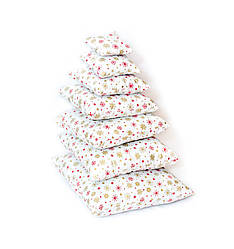 Набір новорічних подушок з 7 шт Сніжинки золото