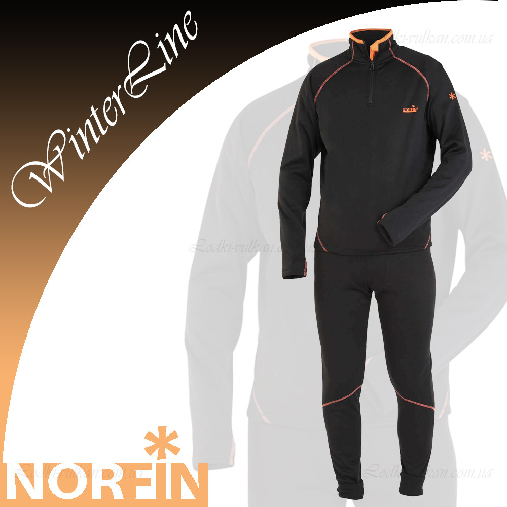 Термобілизна флісова Norfin WINTER LINE BLACK, фото 1