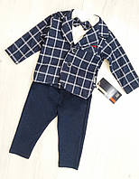 Дитячий ошатний костюм (батнік, штани,піджак) розмір 68, 80 Туреччина