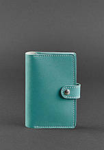 Обкладинка для паспорта та відділення для карт з натуральної шкіри закривається на кнопку