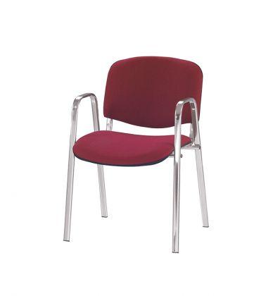 Офісний стілець для відвідувачів із підлокітниками ISO W chrome ТМ Новий Стиль