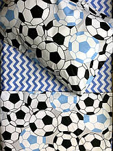 Постільна білизна полуторна Футбольні м'ячі (100% бавовна)