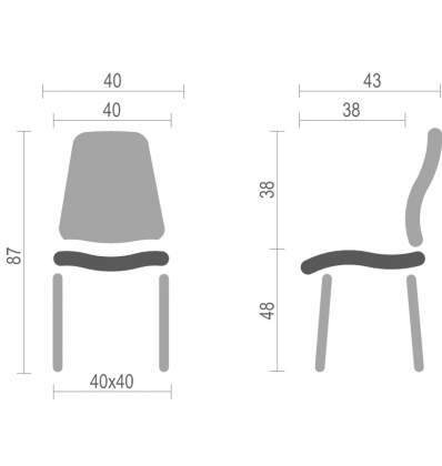 Стілець для дому, кафе, ресторану Аргенто (Argento) Nowy Styl CH, фото 2