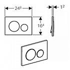Кнопка зливу для інсталяції GEBERIT подвійна глянцева хром 67231 115.882.KH.1, фото 2