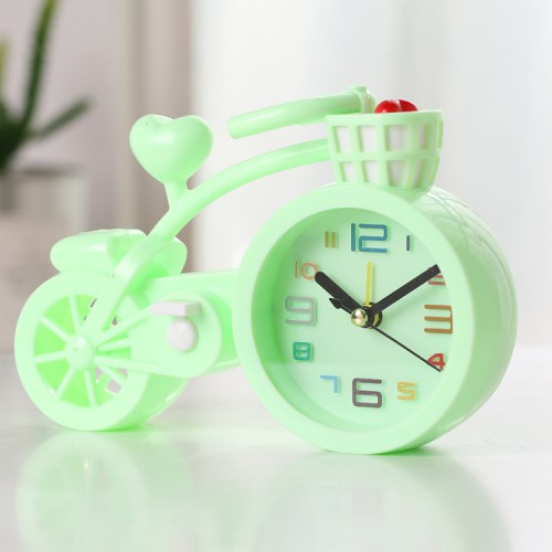Дитячий Настільний Годинник-Будильник Велосипед Світло-Зелений