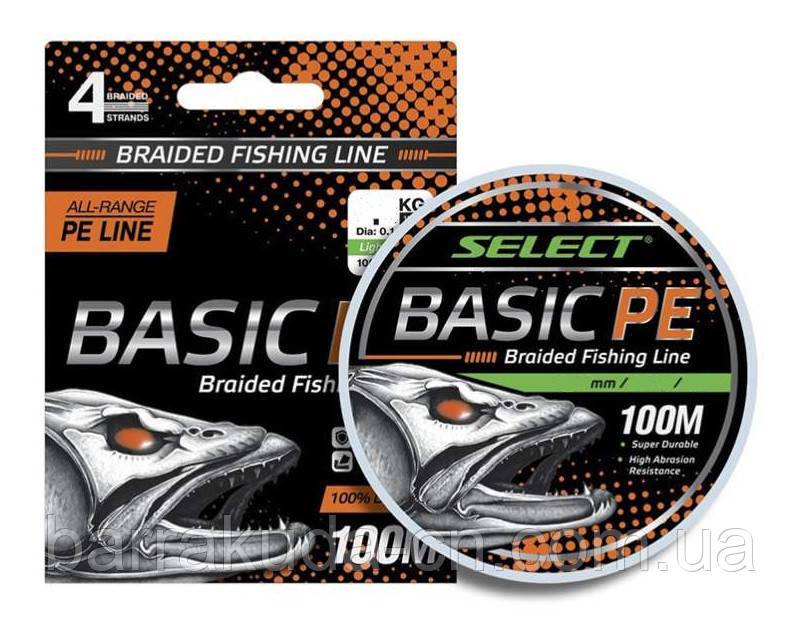 Шнур Select Basic PE 100m (темн-зел.) 0.10 mm 10LB/4.8 кг
