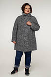 Жіноче демісезонне пальто для жінок із пишними формами В-1208, 54-68р, фото 3