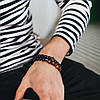 Чоловічі браслети з натуральних каменів (комплект), кам'яні браслети, чоловічі браслети, фото 4