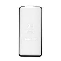 Захисне скло для Honor 20 (YAL-L21) (чорний) (загнуті кути, повний клей (5D)))