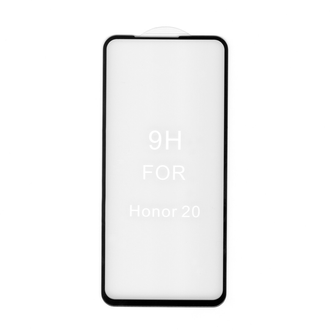 Захисне скло для Honor 20 (YAL-L21) (чорний) (загнуті кути, повний клей (5D)))
