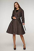 Женское демисезонное оригинальное пальто В-1200, размеры 46-50