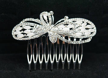 Весільний гребінь у вигляді банта для волосся від Біжутерії оптом RRR -фото. 165