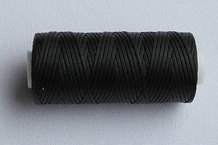 Нитка вощена, плоска, чорного кольору, товщина - 0.8 мм, 50 метрів, артикул СК 5563