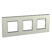 Рамка 3 пост. Unica Quadro Metallized Титан MGU6.706.57